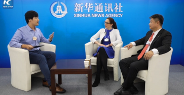 E. J. McKay featured in Xinhua News Live TV discussing the synergy between London and China in Summer Davos